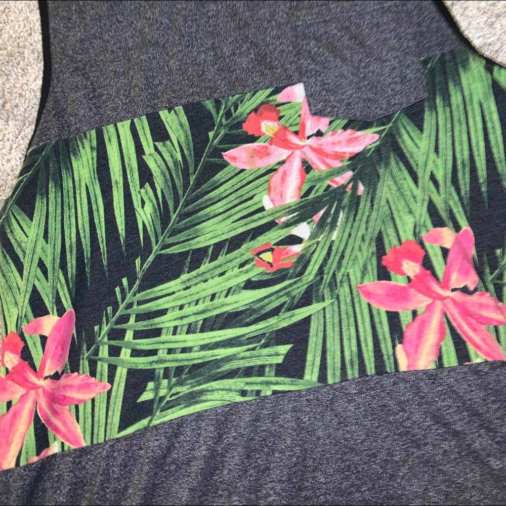 On the Byas Green & Gray tropical tank top sz XL - Picture 6 of 11